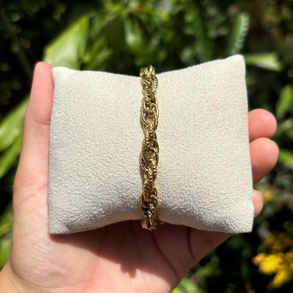 18K Gold Plated Stainless Steel Chain Adjustable Bracelet